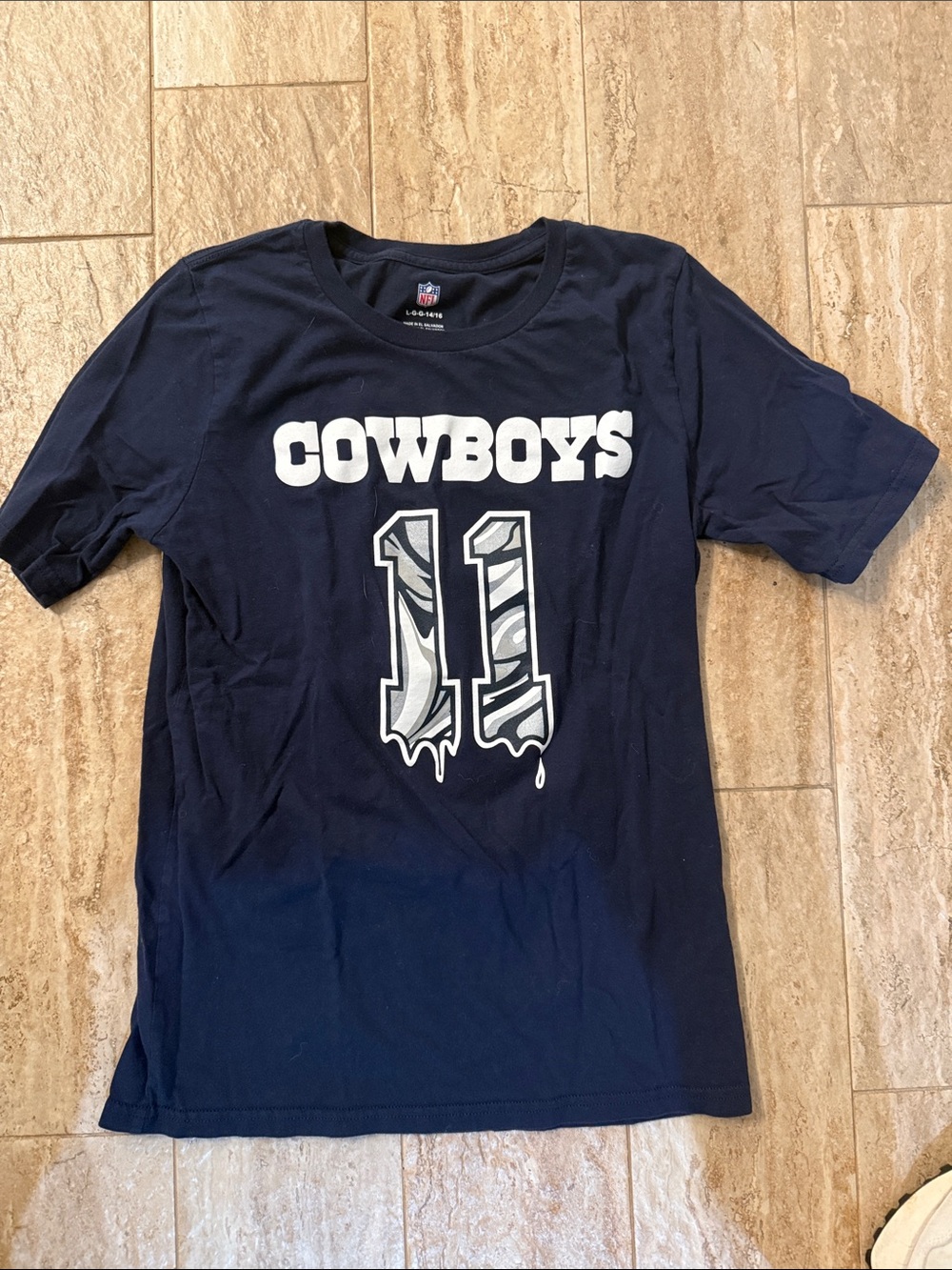 NFL Cowboys Graphic Tee - Navy Blue & White